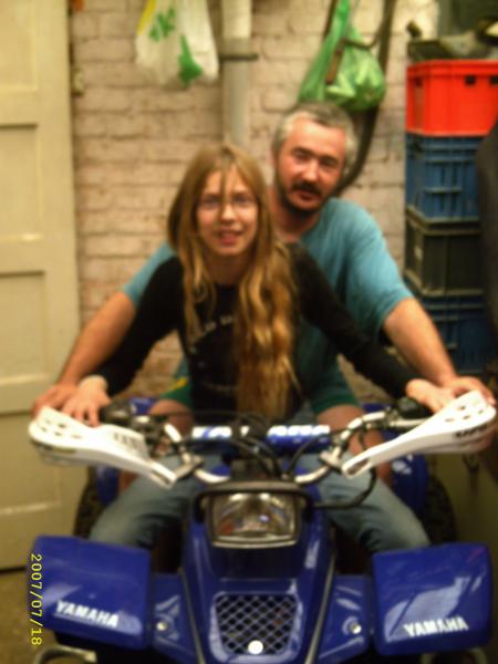 moi et mon parrain sur le quad